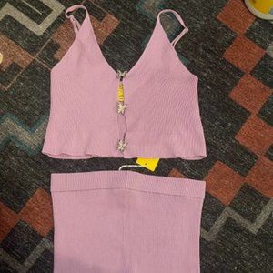 Butterfly legging top and bottom set - size medium